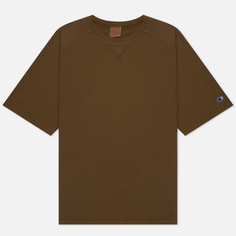 Мужская футболка Champion Reverse Weave Garment Dyed & Acid Wash Crew Neck, цвет оливковый