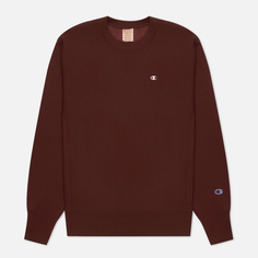 Мужская толстовка Champion Reverse Weave C Logo Crew Neck Custom Fit, цвет бордовый