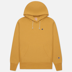 Мужская толстовка Champion Reverse Weave C Logo Hoodie Custom Fit, цвет жёлтыйS