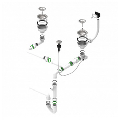 Двойной сифон alveus 114-pp-114-popup line maxim, duo 1127257