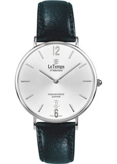 Швейцарские наручные мужские часы Le Temps LT1018.01BL01. Коллекция Renaissance