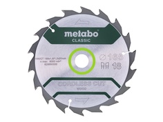 Диск Metabo Cordless Cut Classic пильный по дереву 165x20mm 628650000