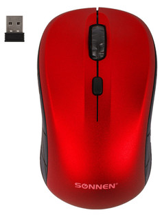 Мышь Sonnen V-111 USB Red 513520