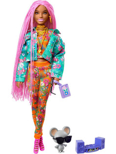 Кукла Mattel Barbie Экстра с розовыми косичками GXF09