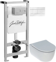 Комплект подвесной унитаз Geberit iCon 500.784.01.1 + система инсталляции Jacob Delafon E5504-NF + E4316-00