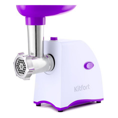 Мясорубка KitFort КТ-2111-1, белый / фиолетовый