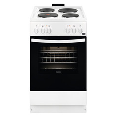 Электрическая плита Zanussi ZCE9540P1W, эмаль, белый/черный