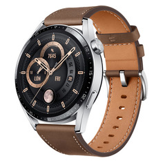 Смарт-часы Huawei Watch GT 3 Jupiter-B19V, 46мм, 1.43", серебристый / коричневый [55026973]