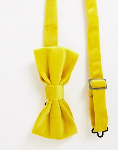 Желтый бархатный галстук-бабочка Devil`s Advocate