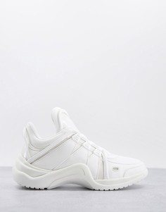 Белые кроссовки на шнуровке ASOS DESIGN Dalma-Белый