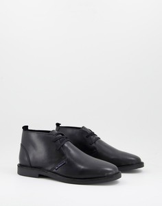 Черные кожаные ботинки чукка Ben Sherman-Черный цвет