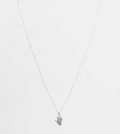 Ожерелье из стерлингового серебра с подческой в виде руки фортуны Kingsley Ryan-Серебристый