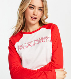 Красная футболка с надписью "Edinburgh" Vero Moda FRSH-Красный
