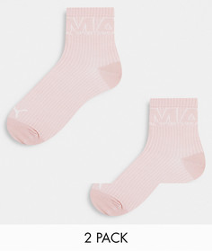 Набор из 2 пар розовых носков до щиколотки с логотипом Puma-Розовый цвет