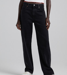 Черные свободные джинсы в стиле 90-х Bershka Petite-Черный цвет