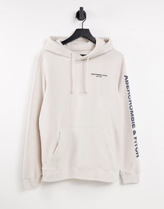 Худи белого цвета Abercrombie & Fitch-Белый