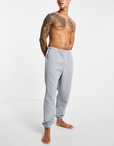 Стеганые новогодние джоггеры серого цвета (от комплекта) ASOS DESIGN-Серый