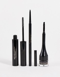 Набор косметики для бровей Revolution Ultra Brow Builder Kit-Brunette