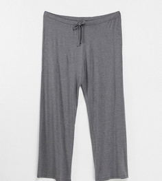 Серые меланжевые брюки с широкими штанинами и поясом Yours-Серый
