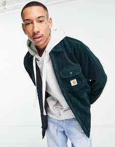 Зеленая вельветовая рубашка навыпуск Carhartt WIP Whitsome-Зеленый цвет