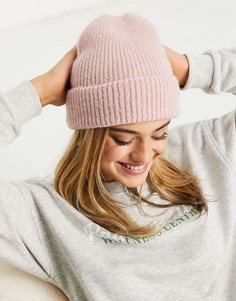 Розовая трикотажная шапка-бини Miss Selfridge-Розовый цвет
