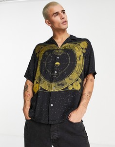 Черная рубашка Allsaints Starchart-Черный цвет