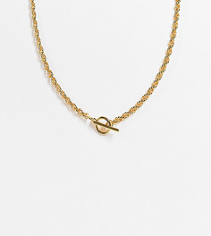 Позолоченное ожерелье-цепочка с Т-образной застежкой Orelia-Золотистый
