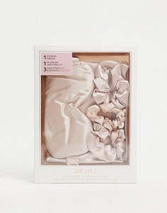 Набор для сна из маски для глаз, наволочки и резинки Zoe Ayla Beauty Sleep Collection-Розовый цвет