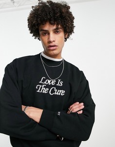 Черный свитшот с надписью "Love Is The Cure" Obey-Черный цвет