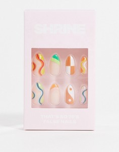 Накладные ногти Shrine – Retro Swirl-Разноцветный