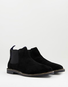 Черные замшевые ботинки челси Ben Sherman-Черный цвет
