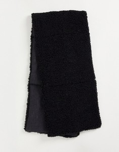 Черный двусторонний шарф с утеплителем Urbancode-Черный цвет