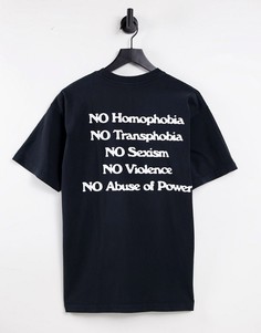 Черная футболка с надписью "Love Is The Cure" Obey-Черный цвет