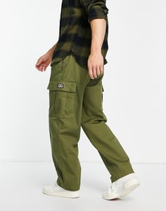 Зеленые брюки с карманами карго Obey Easy-Зеленый цвет