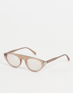 Солнцезащитные очки «кошачий глаз» в коричневой оправе Calvin Klein Jeans-Коричневый цвет