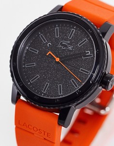 Мужские часы с оранжевым силиконовым ремешком Lacoste-Оранжевый цвет