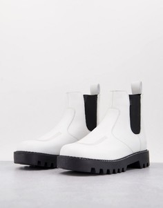 Кожаные ботинки челси контрастной черно-белой расцветки Kickers Kizziie-Белый