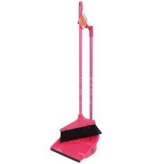 Набор для уборки Марья-Искусница Ленивка (щетка, совок) HD5801-pink, розовая