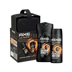Подарочный набор Axe Dark Temptation (гель для душа + косметичка + дезодорант-спрей)