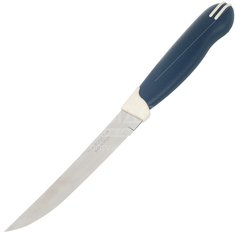 Нож кухонный Tramontina, Multicolor, для стейка, нержавеющая сталь, 12.5 см, рукоятка пластик, 23527/015-tr