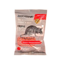 Родентицид Зоокумарин+, Rubit, от грызунов, зерно, 100 г