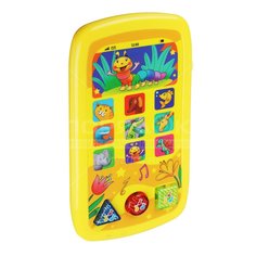 Игрушка детская Игроленд, Смартфон Музыкальный, 8х15х2 см, интерактивная, свет, звук, 3ААА, пластик, 272-682