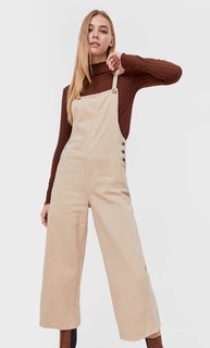 Stradivarius Комбинезон Из Твила Цвет Камня 36