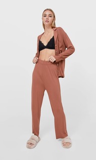 Stradivarius Кружевной Бралетт С Волнистой Кромкой Черный L