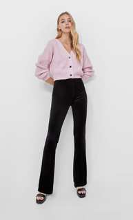 Stradivarius Кардиган С Блестящей Нитью Ярко-Розовый M