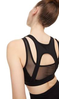 Stradivarius Моделирующий Спортивный Топ Черный Xs