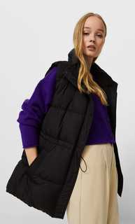 Stradivarius Стеганый Жилет Черный Xs