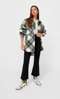 Stradivarius Укороченные Брюки Клеш Черный Xs