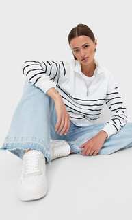 Stradivarius Худи С Молнией Цвет Небеленого Полотна M