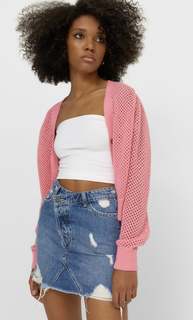 Stradivarius Мини-Юбка С Асимметричным Поясом Светлый Деним 40